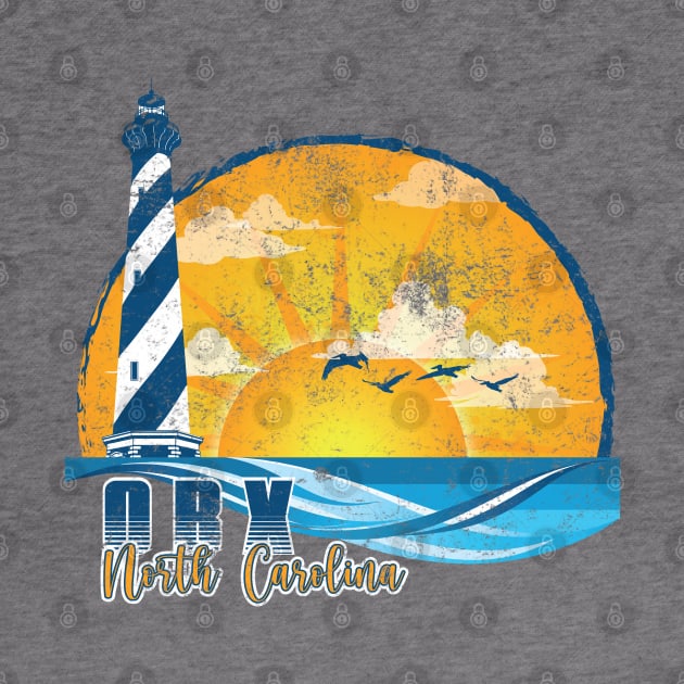 OBX Sunset Distressed by YOPD Artist